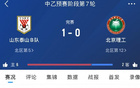 泰山B队中乙1-0胜北理工，7轮后北区第五。